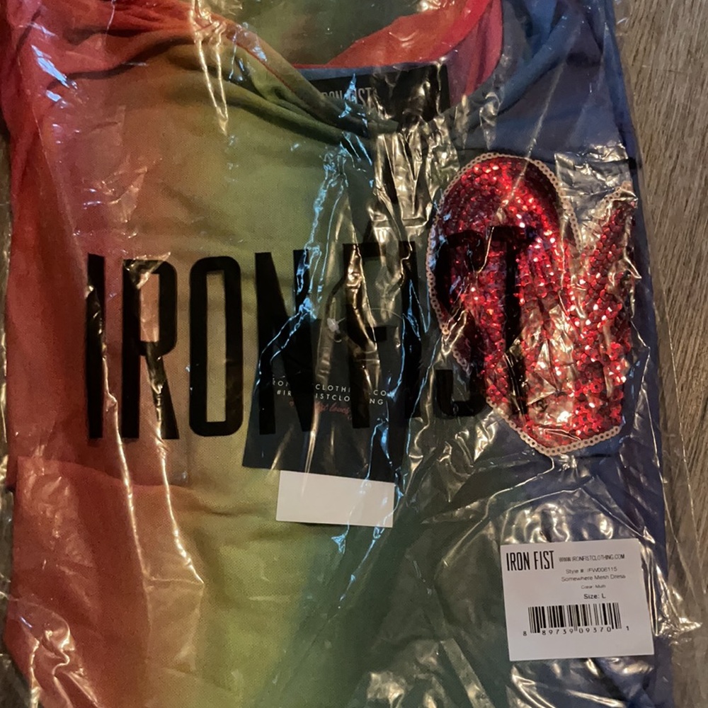 Iron Fist Somewhere Mesh Rainbow Dress Size 2X - Picture 7 of 10
